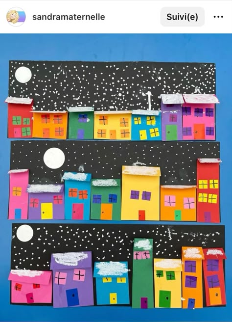 Christmas Art Classroom, One Day Winter Art Lessons Elementary, Kindergarten Art Winter, Kindergarten Christmas Art Projects, January Art For Kids, Winter Elementary Art, January Art, Holiday Art Projects, Winter Art Lesson