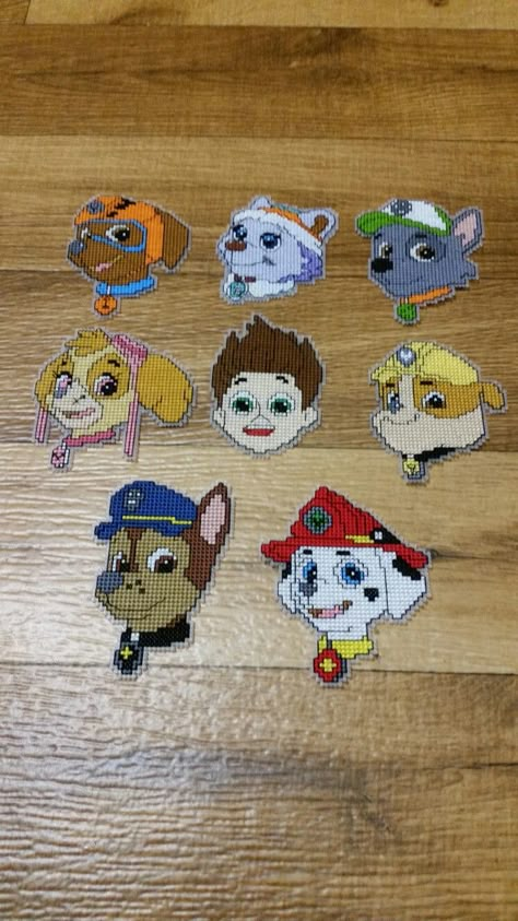 Michaels Craft, Paw Patrol Birthday, Perler Bead Art, Beaded Keychains, Paw Patrol, Cross Stitch Art, Canvas Patterns, Plastic Canvas Patterns, 4th Birthday