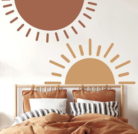 Half Sun Wall Decal Large Wall Decal Sunshine Wall Stickers Vinyl Wall Art Decals Removable Sun Decals for Walls Sunrise Sticker Peel and Stick Wall Decals for Nursery Kids Room Bedroom Playroom Decor Headboard Wall Decal, Baby Boy Room Themes, Baby Room Wall Art, Large Wall Decals, Baby Room Themes, Headboard Wall, Baby Boy Room Nursery, Nursery Decals, Nursery Wall Stickers