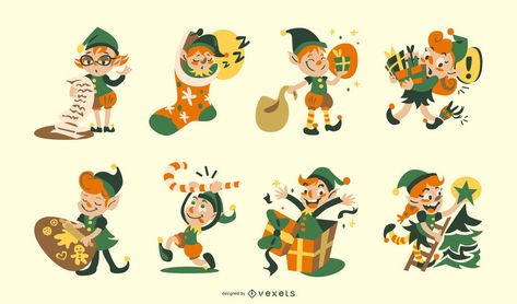 Christmas elf character set #AD , #affiliate, #affiliate, #elf, #character, #set, #Christmas Elf Illustration Character Design, Christmas Elf Character Design, Christmas Elf Character, Christmas Elf Art, Elf Illustration, Elf Writing, Winter Illustrations, Elf Characters, Elf Magic