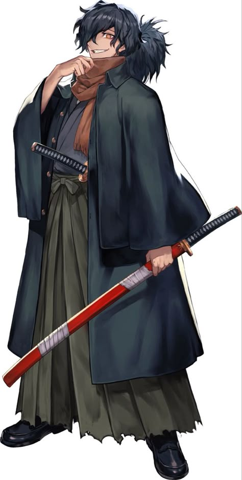 Samurai Anime Character, Anime Swordsman, Fantasy Samurai, Samurai Concept, Guerriero Samurai, Anime Samurai, Poses Manga, Samurai Anime, X Male Reader