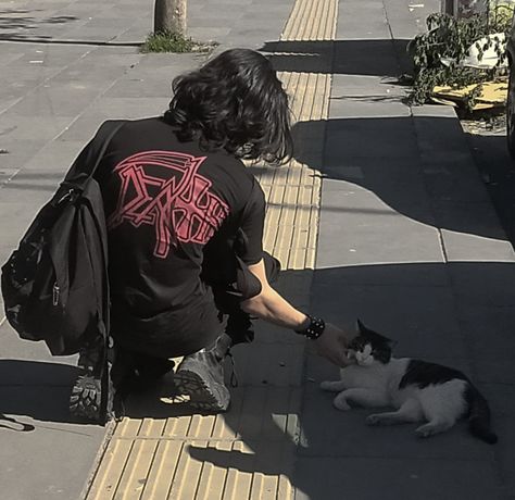 Metalheads With Cats, Metal Head Bf Aesthetic, Metal Bf Aesthetic, Metal Boyfriend Aesthetic, Metal Head Boyfriend Aesthetic, Black Metal Guy, Metal Heads Guys, Metalhead Boyfriend Aesthetic, Black Metal Men