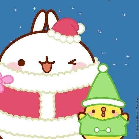 Molang Cute, Molang And Piu Piu, Molang Wallpaper, Paper Ducks, Animals Drawing, Spongebob Wallpaper, Kawaii Christmas, Icon Ideas, Christmas Icons