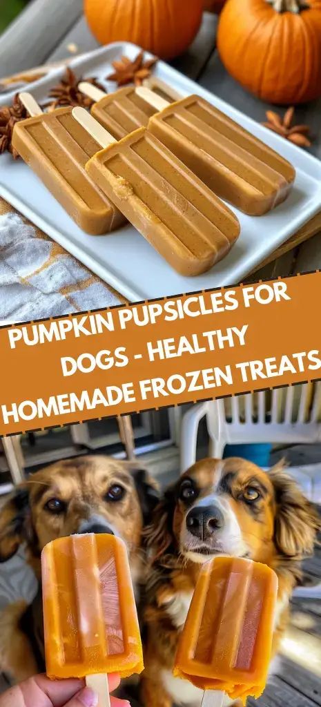 Keep your pup cool and happy with these easy, healthy Pumpkin Pupsicles for Dogs. Perfect for hot days and packed with nutrients. Make them today! Pumpkin Popsicles For Dogs, Pupsicles Dogs, Pupsicles Dog Treats Recipe, Dog Popsicles Recipe, Doggie Ice Cream, Frozen Dog Treats Recipes, Healthy Frozen Treats, Dog Ice Cream Recipe, Dog Treats Recipes