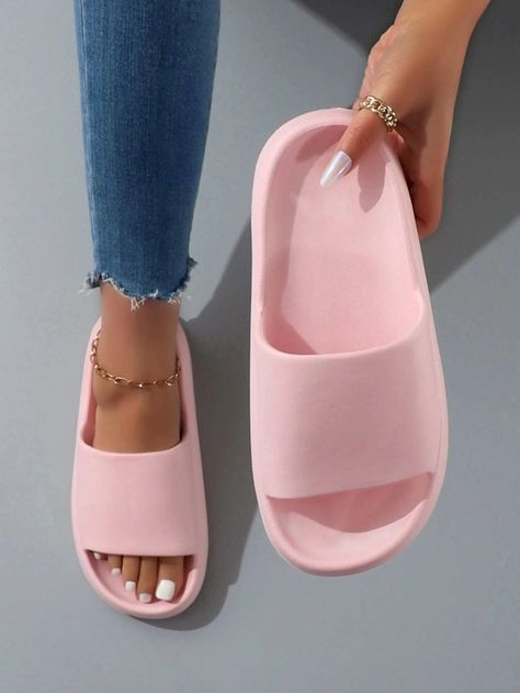 Cute Slides, Women Slippers Fashion, Cloud Shoes, Pink Slides, Slides For Women, Shoes Heels Classy, Cute Slippers, Women Slides, Women Slippers