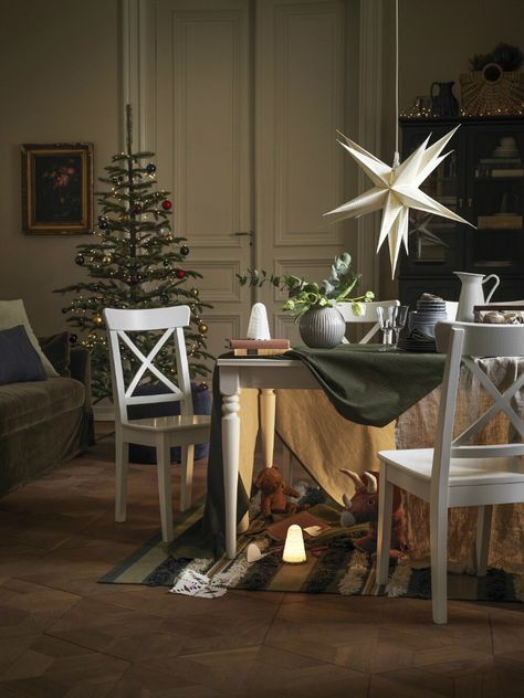 New IKEA Christmas Decorations 2020 | Decoholic Ikea Christmas Decorations, Paper Star Lights, Ikea Christmas, Winter Living Room, Colonial Christmas, Christmas Catalogs, Christmas Mood, Affordable Furniture, Scandinavian Home