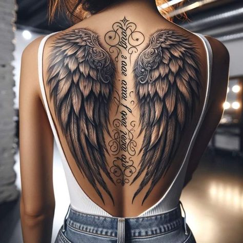 Female Symbol Tattoo, Beautiful Back Tattoos, Wing Tattoos On Back, Butterfly Woman, Spine Tattoo Ideas, Beautiful Tattoos For Women, Pretty Hand Tattoos, Tattoo Butterfly, Woman Tattoo