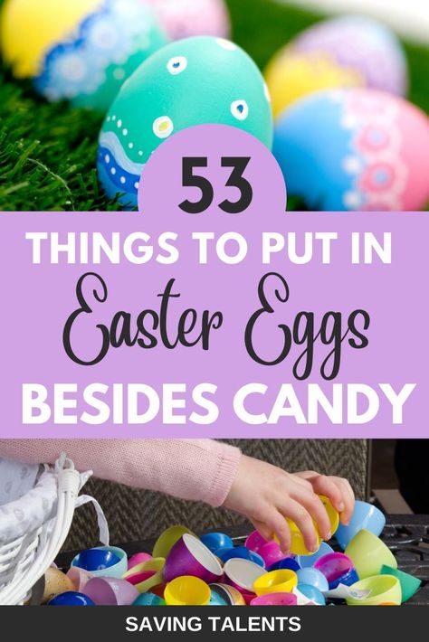 Looking for non-candy ideas to fill your children's Easter eggs? Here's a helpful list of more than 50 non-candy Easter egg fillers for toddlers and kids! Ideas For Easter Eggs, Easter Egg Stuffers, Egg Stuffers, Easter Egg Filling, Easter Egg Hunt Ideas, Egg Hunt Ideas, Easter Eggs Kids, Easter Egg Fillers, Egg Fillers