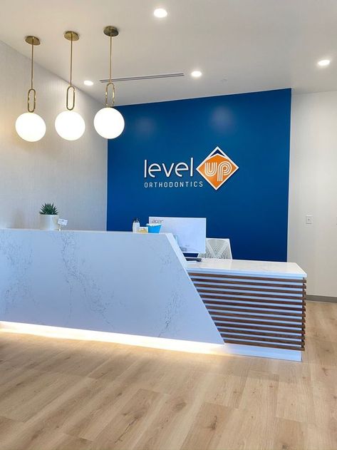 Clinic Reception, Dental Smile, Mini Bedroom, Healthcare Interior Design, Logo Signage, Medical Office Design, Clinic Interior, Clinic Interior Design, Office Remodel