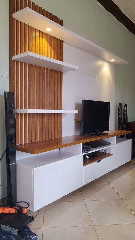 Modern tv stand wall