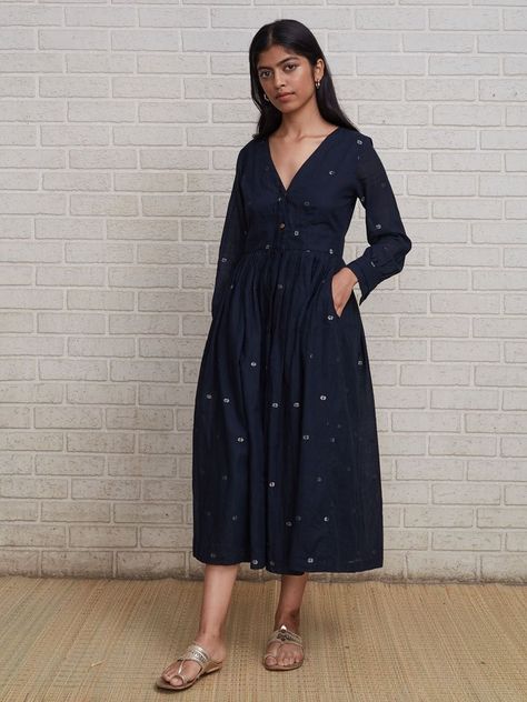 Jamdani Motifs, Full Sleeve Dress, Full Sleeves Dress, Organic Dress, Independent Fashion Designers, Bohemian Style Clothing, Traditional Indian Outfits, Trendy Dress Outfits, Pants Women Fashion