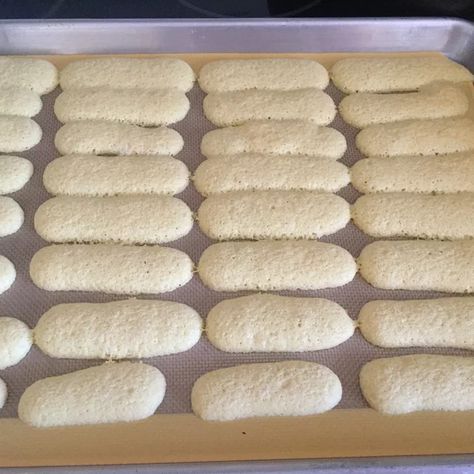 Ladyfingers Recipe - Allrecipes.com | Allrecipes Finger Biscuits, Lady Fingers Recipe, Italian Cookbook, Special Cookies, Food Savory, Anzac Biscuits, Layered Desserts, Italian Christmas, Biscuits Recipe