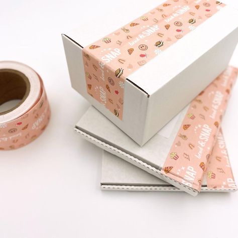 Kawaii Packaging, Custom Packing Tape, Custom Tape, Design Tape, Printed Tape, Packaging Template Design, Box Tape, Circular Logo, Packaging Ideas Business