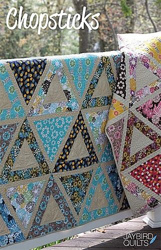 Chopsticks Quilt Pattern by Jaybird Quilts Chopsticks Quilt, Colchas Quilting, Jaybird Quilts, Quilt Modernen, Triangle Quilts, Easy Quilt Patterns, Triangle Quilt, Sewing Quilts, Quilts To Make