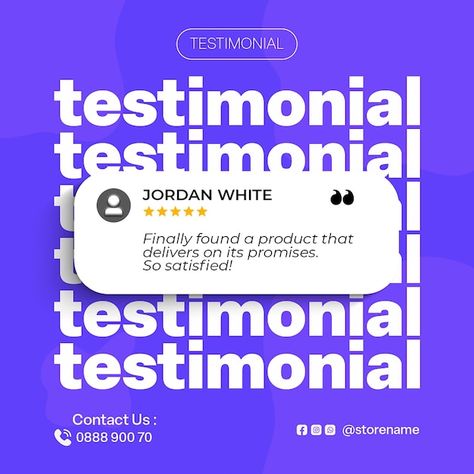 Review Post Design Instagram, Customer Review Template, Testimonial Social Media Post, Customer Testimonial Design, Testimonial Post, Testimonial Graphic, Testimonial Design, Review Post, Design For Social Media