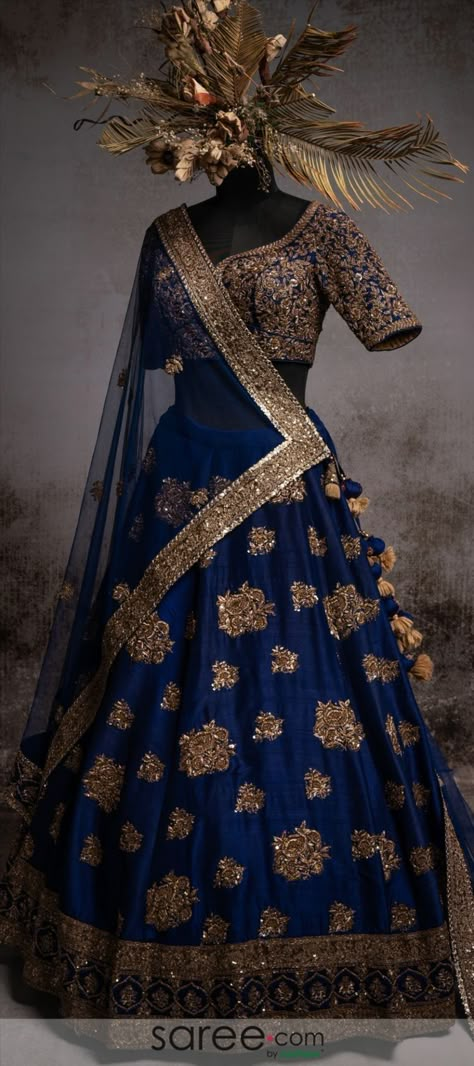 Lehenga Royal Blue, Lehenga Latest Designs, Pakistani Wedding Dresses Bridal Lehenga, Lehenga Royal, Lehenga Latest, Lehenga Dress, Beautiful Lehenga, Reception Outfit, Zardosi Work