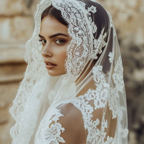 Mantilla Wedding Veil, Mantilla Veil Wedding, Wedding Veil, Veil