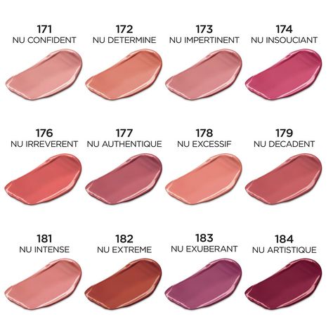 Loreal Paris Lipstick, Lipstick Guide, Loreal Lipstick, Nude Lipstick Shades, Loreal Paris Makeup, Natural Glowy Makeup, Revlon Super Lustrous, Lipstick Matte, Lipstick Collection