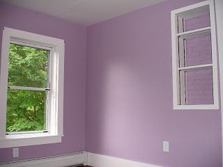 Obi Lilac, Sherwin Williams-- Charlotte's room. #haveilostmymind :) it's actually pretty toned down in her room Lilac Sherwin Williams, Lilac Walls Bedroom, Wall Paint Colour Combination, Lilac Walls, Lilac Room, Living Room Wall Color, Purple Bedrooms, Purple Rooms, Bedroom Wall Paint