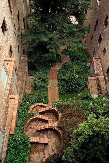 Modern Landscape Design, Easy Landscaping, Landscape Architecture Design, Garden Architecture, Back Ground, Brick Building, Cool Landscapes, Modern Landscaping, Landscape Architect