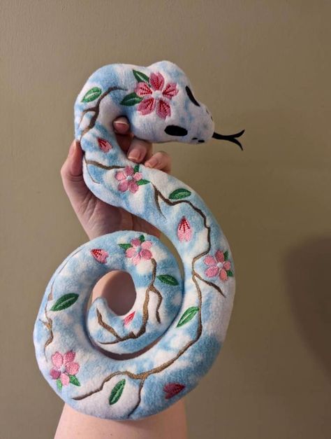 This charming stuffed animal, crafted by SewMagickBoutique, has captured the hearts of 870 Etsy shoppers. It ships directly from Memphis, TN, and was first listed on May 2, 2023. Jelly Fish Plush, Snake Plush Pattern, Animal Plush Pattern, Unique Plushies, Cute Plush Pattern, Snake Plushie, Pink Plushie, Good Gifts For Friends, Snake Stuffed Animal