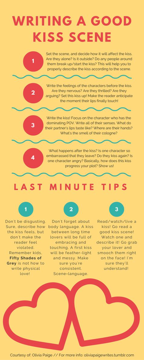 Good tips for an emotional kiss scene!  #writing #romance   #books  #amwriting Scene Ideas, Scene Writing, Writing Inspiration Tips, Writing Romance, Creative Writing Tips, Writing Motivation, Writing Inspiration Prompts, Book Writing Inspiration, Writing Characters