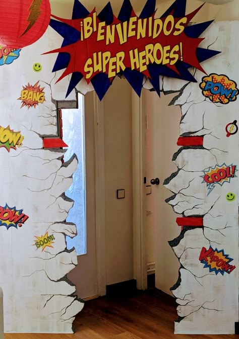 Super Hero Theme Decorations, Super Hero Birthday Party Ideas Decoration, Marvel Theme Decorations, Comic Theme Party Decorations, Comicon Decorations, Superheroes Theme Party, Super Hero Theme Party Decorations, Avenger Theme Decoration, Marvel Theme Party Decoration