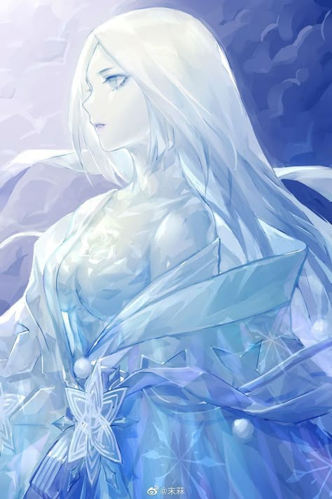 Ice Magic Aesthetic, Female Ghost, Yuki Onna, Winter Landscapes, Beauty Of Winter, Dessin Adorable, Ice Queen, 영감을 주는 캐릭터, Chainsaw Man