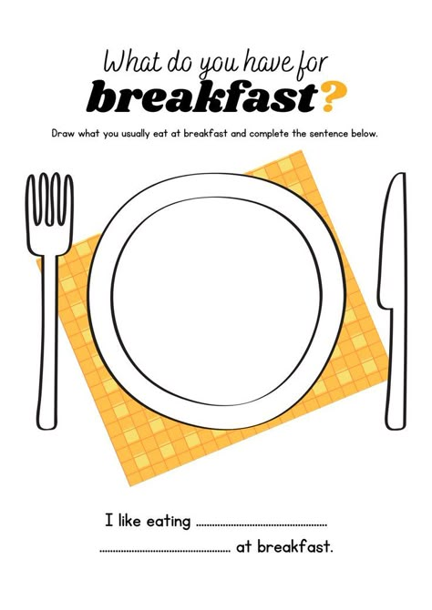 What Do You Have for Breakfast Drawing and Writing Activity Worksheet Breakfast Drawing Ideas, Breakfast Preschool Activities, Breakfast Activities For Preschool, Breakfast Drawing, Food Worksheet, Classroom Objects, English Teaching Materials, Activity Worksheet, English Activities For Kids