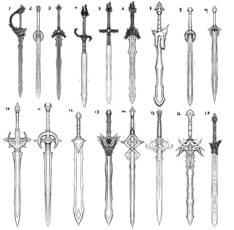 by @Viktormon Fantasy Swords Concept Art, Types Of Swords, Cool Swords, Drawing Base, Drawing Poses, Drawing Tips, Art Reference Photos, Tattoo Drawings, Designs To Draw