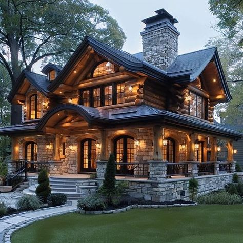 Home Is Not A Place, Mountain Dream Homes, Woodland Retreat, Log Cabin Ideas, Barn Style House Plans, Dream Life House, Log Cabin Homes, Barn Style House, Dream House Rooms