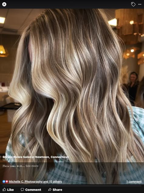 Blonde With Chunky Brown Lowlights, Brown With Blonde, Hair Highlight, Brown With Blonde Highlights, Hair Colouring, Color Balayage, Dye Hair, Hair With Highlights, Balayage Hair Blonde