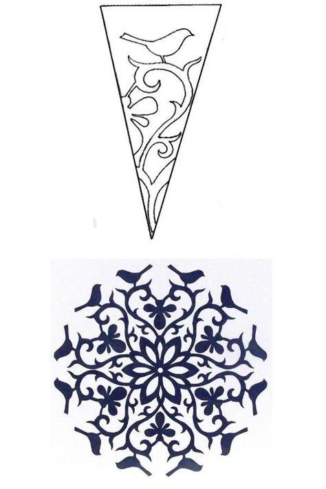 Snöflingor I Papper, Paper Snowflake Designs, Paper Snowflake Template, Paper Snowflake Patterns, Paper Snowflakes Diy, Winter Diy Crafts, Snowflake Template, Snowflake Patterns, Paper Snowflake