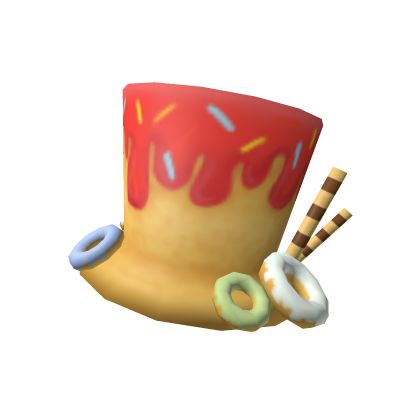 Delightful Red Donut Top Hat - Roblox Red Donut, Create An Avatar, Roblox Avatar, Top Hat, Mix Match, Donuts, Avatar, To Create, Tableware