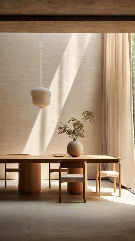 Japandi Dining, Wabi Sabi Interior Design, Minimalist Japandi, Modern Japandi, Dining Area Design, Japandi Interior Design, Japandi Interiors, Japandi Home, Japandi Decor