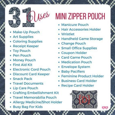 Thirty One Uses, Vendor Ideas, Mini Zipper Pouch, Affordable Purses, Thirty One Organization, 31 Bag, Recipe Card Holders, Hair Accessories Holder, Thirty One Business