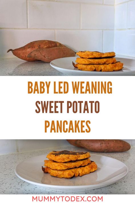 Breakfast Ideas For 10 Month Old, Baby Led Weaning Pancakes, Baby Led Weaning Lunch Ideas, Home Made Baby Food, Led Weaning Breakfast, Led Weaning Recipes, Sweet Potato Pancakes Recipe, Baby Led Weaning Breakfast, Food For Babies