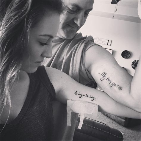 You call your dad whenever something major happens in your life. He's not just your parent, but also your rock, your backbone, your best friend. He's one of Dad Daughter Tattoo, Daughter Tattoo Ideas, Tattoo For Baby Girl, Father Daughter Tattoos, Father Tattoos, Daughter Tattoo, Army Tattoos, Christian Sleeve Tattoo