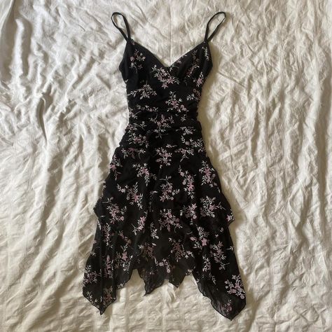 00s Jane. Norman dress Mesh overlay and hanky hem... - Depop Hanky Hem Dress, Jane Norman Dress, Dark Sundress, Grunge Sundress, 00s Dresses, 00s Dress, Grunge Dresses, Sundress Outfit, Twilight Dr