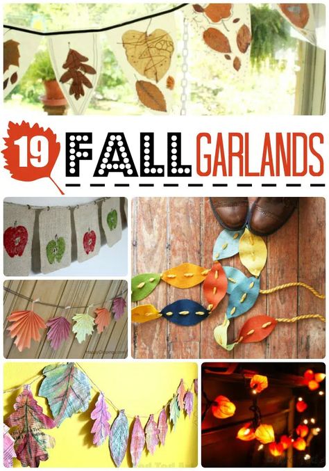 Easy Fall Garland DIY Ideas - Red Ted Art - Make crafting with kids easy & fun Fall Paper Crafts Diy, Fall Garland Diy, Diy Fall Garland, Autumn Crafts For Kids, Fall Garlands, Fall Paper Crafts, Thanksgiving Garland, Fall Diys, Fall Activities For Kids