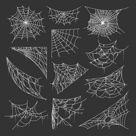 Drawing Of Spider Web, Corner Cobweb Drawing, Drawn Spider Webs, Painted Spider Webs, How To Draw Cobwebs, Painting Spider Webs, How To Paint A Spider Web, Spider Webb Drawings, Spider Web Reference