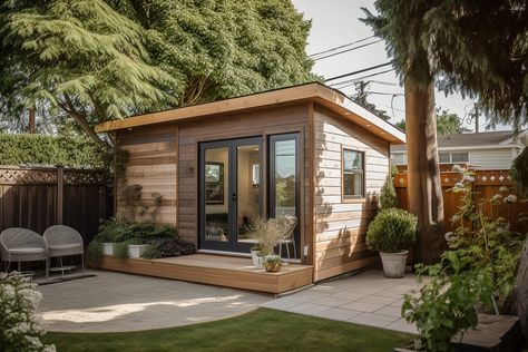 Tiny Home Backyard Guest Houses, Grandma Pods, Backyard Tiny House, Tiny Guest House, Shed Inspiration, Mother In Law Cottage, Adu Ideas, Tiny Home Plans, Granny Pods