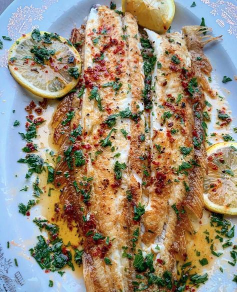 Pan Fried Dover Sole & Pul Biber Butter by melizcooks | Quick & Easy Recipe | The Feedfeed Sole Fillet Recipes, Sole Recipes, Fillet Recipes, Sole Fish, Dover Sole, Healthy Recipes Vegan, She Cooks, Healthy Body Healthy Mind, Good Soup