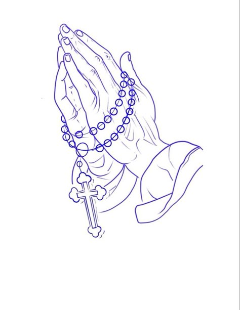 Hands Tattoo Design, Praying Hands Tattoo Design, Praying Hands Tattoo, Hands Tattoo, Pretty Hand Tattoos, Tattoo Outline Drawing, Tattoo Design Tattoo, Stencil Outline, Religious Tattoo