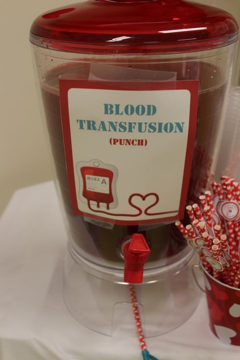 Hospital Themed Birthday party, blood punch #doctorparty #nurse Doctoral Graduation Party Ideas, Nursing Themed Graduation Party, Nursing Grad Party Ideas, Nurse Themed Graduation Party, Greys Anatomy Party, Medical School Graduation Party Ideas, Nursing School Grad Party, Nursing Pics, Nurse Grad Party