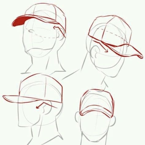 Anatomy Base, Clothes Sketch, Accessories Drawing, Cap Drawing, Anime Hats, Draw Reference, Sketch Reference, Ref Poses, Anatomy Tutorial