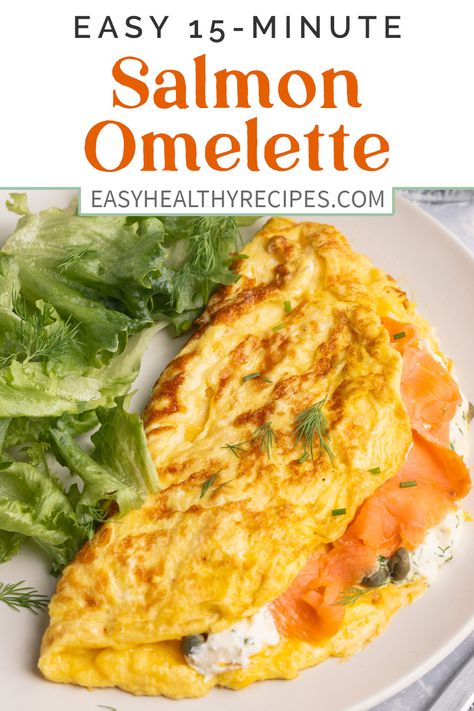 Seasoned Eggs, Salmon Omelette, Smoked Salmon Omelette, Smoked Salmon Breakfast, Smoked Salmon And Eggs, Smoked Salmon Cream Cheese, Salmon Breakfast, Breakfast Omelette, Salmon Cream Cheese