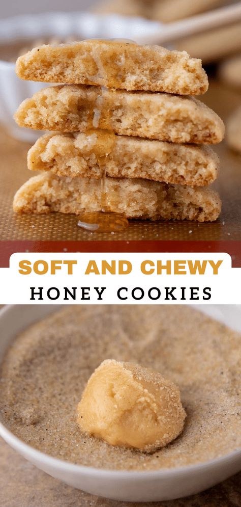 Everyday Cookies, Honey Cookies Recipe, Cookies Soft And Chewy, Lifestyle Of A Foodie, Soft Cookie Recipe, Honey Cake Recipe, Real Honey, Cookie Sandwiches, Honey Cookies