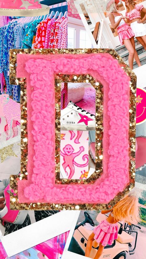 D Preppy Letter, Preppy Letters, D Wallpaper Letter Cute, Letters Wallpaper, Good Vibes Wallpaper, Letter Background, Cute Phone Wallpapers, Letter Wallpaper, Ipad Kid