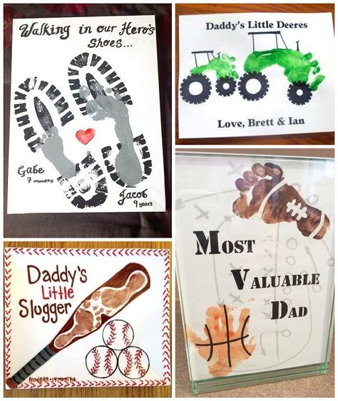 Father's Day Footprint Gift Ideas from the Kids - Crafty Morning Diy Father's Day Crafts, Crafty Morning, Fathers Day Art, Footprint Craft, Father's Day Craft, Footprint Crafts, Fathers Day Ideas, Diy Father's Day, Diy Father's Day Gifts